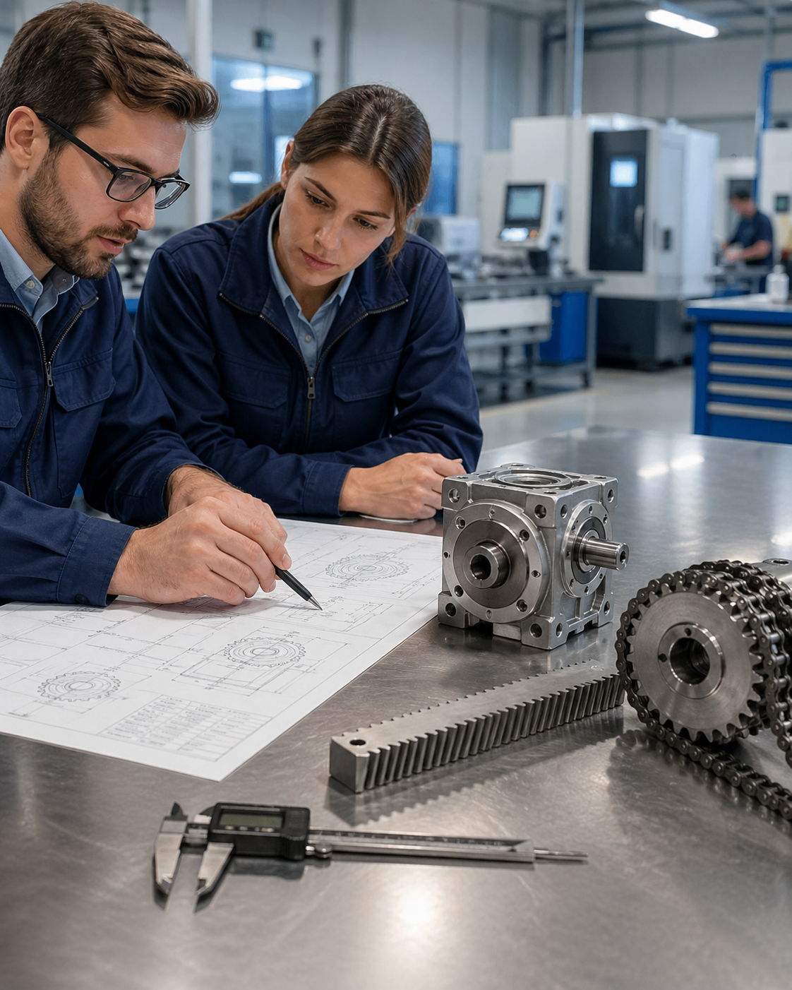 Engineering communication and coordinated manufacturing support for industrial transmission projects