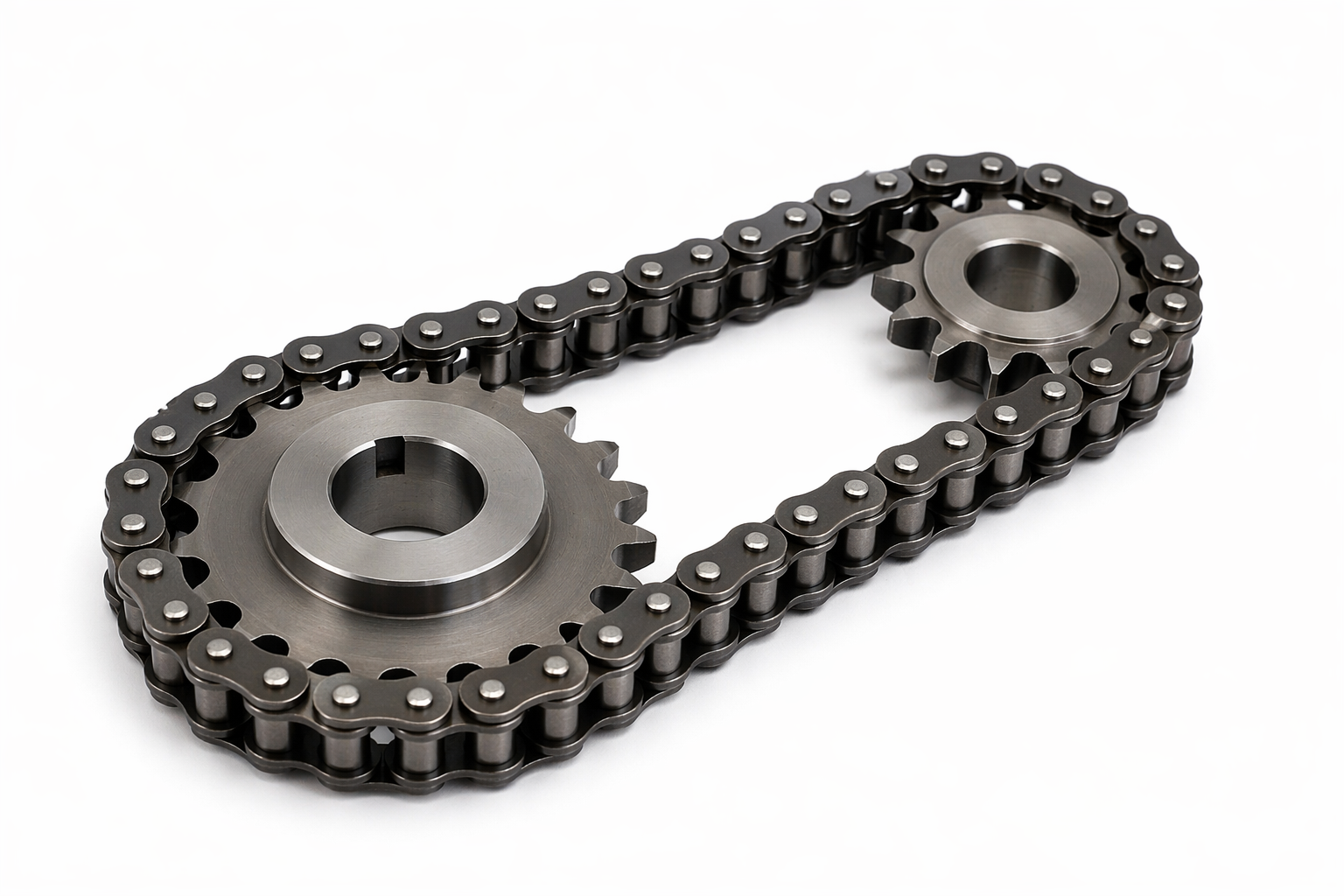 Sprocket and chain drive for conveyor system